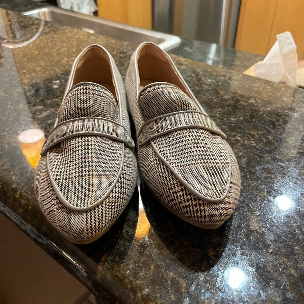 Plaid loafers - NEW NEVER WORN!!